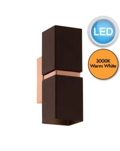 Eglo Lighting - Passa - 95379 - LED Brown Copper 2 Light Wall Washer Light