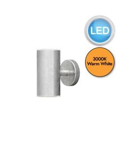 Konstsmide - Ull - 590-320 - LED Galvanized Zinc 2 Light IP54 Outdoor Wall Washer Light