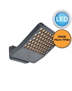Lutec - Atlantis - 7801606118 - Dark Grey Clear IP54 Outdoor Floodlight