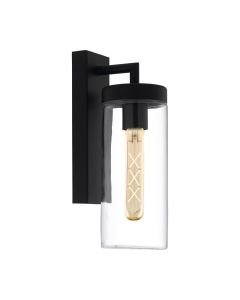 Eglo Lighting - Bovolone - 97261 - Black Clear Glass IP44 Outdoor Wall Light