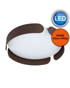 Eglo Lighting - Valcasotto - 99623 - LED Mocha White Flush Ceiling Light