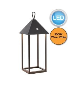 Endon Lighting - Hoot - 106790 - LED Black Clear Glass IP44 Touch Outdoor Portable Lamp