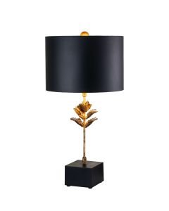 Flambeau Lighting - Camilia - FB-CAMILIA-TL - Antique Gold Black Parchment Table Lamp With Shade