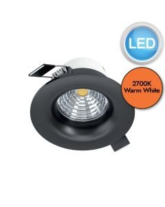 Eglo Lighting - Saliceto - 98607 - LED Black Recessed Ceiling Downlight