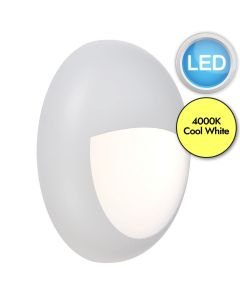 Saxby Lighting - Forca - 77905 & 77892 - LED White Opal IP65 Eyelid Bezel 12w Outdoor Bulkhead Light