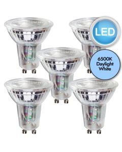 5 x 4.7W LED GU10 Dimmable Light Bulbs - Daylight White