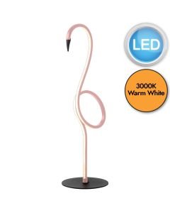 Elstead Lighting - Flamingo - FLAMINGO-TL-PNK - LED Pink Table Lamp With Shade