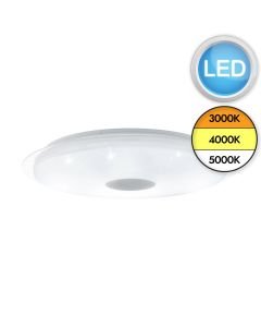 Eglo Lighting - Lanciano - 97737 - LED White Clear Flush Ceiling Light