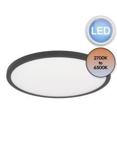 Eglo Lighting - Sarsina-Z - 900761 - LED Black White Flush Ceiling Light