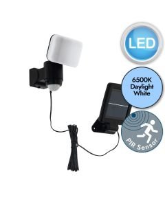 Eglo Lighting - Casabas - 98195 - LED Black White IP44 Solar Outdoor Sensor Floodlight