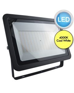 Megaman - Voss - 711291 - LED Black Clear IP65 200W Outdoor Floodlight