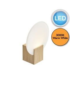 Nordlux - Hester - 2015391014 - LED Wood Effect Frosted Glass IP44 Bathroom Wall Light