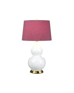 Elstead Lighting - Isla - ISLA-AB-TL-PURPLE - White Aged Brass Purple Ceramic Table Lamp With Shade