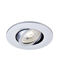 Saxby Lighting - Saxby ShieldONE 75 - 109806 & 113314 - Silver Tilt Recessed Fire Rated Ceiling Downlight