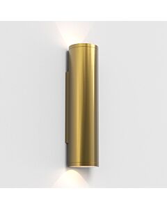 Astro Lighting - Ava - 1428021 - Brushed Brass Clear Glass 2 Light IP44 Outdoor Wall Washer Light