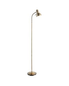 Endon Lighting - Amalfi - 76605 - Antique Brass White Floor Reading Lamp