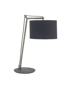 Presence - Matt Nickel Table Lamp with Black Shade