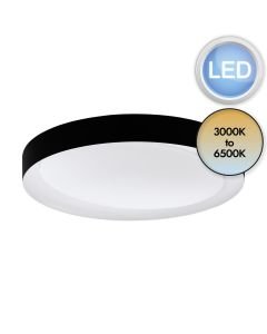 Eglo Lighting - Laurito - 99783 - LED White Black Flush Ceiling Light