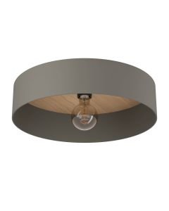 Eglo Lighting - Duaia - 900837 - Grey Wood Flush Ceiling Light