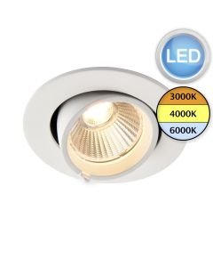 Saxby Lighting - Axial CCT - 108288 - LED White Clear Recessed Ceiling Downlight