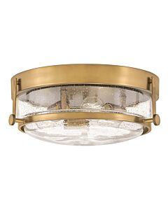 Hinkley Lighting - Harper - HK-HARPER-F-HB-CS - Heritage Brass Clear Seeded Glass 3 Light Flush Ceiling Light