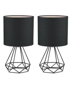 Set of 2 Christie - Black Geometric Lamps