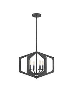 Quoizel Lighting - Vanguard - QZ-VANGUARD-4P-OK - Black 4 Light Ceiling Pendant Light