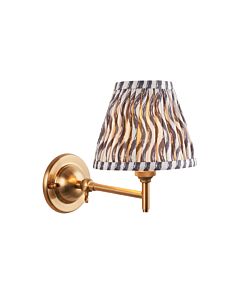 Endon Lighting - Dome Fold & Ripple 16cm - 115644 - Aged Brass Grey Wall Light