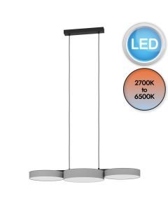 Eglo Lighting - Barbano-Z - 900856 - LED Black Grey White 3 Light Bar Ceiling Pendant Light