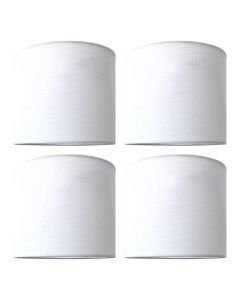 Set of 4 White Linen 20cm Pendant or Table Lamp Shade