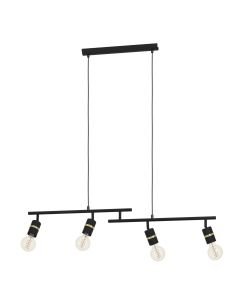 Eglo Lighting - Lurone - 900177 - Black Brass 4 Light Bar Ceiling Pendant Light