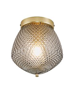 Nordlux - Orbiform - 2010656047 - Brass Smoked Glass Flush Ceiling Light