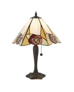 Interiors 1900 - Ingram - 64184 - Dark Bronze Tiffany Glass Table Lamp