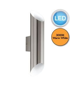 Eglo Lighting - Agolada - 94803 - LED Stainless Steel White 2 Light IP44 Outdoor Wall Washer Light
