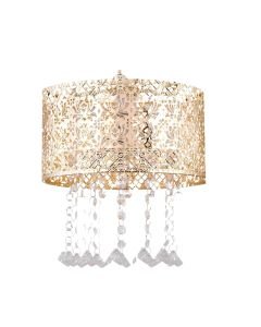 Gold Cut Out Jewelled Easy Fit Light Shade