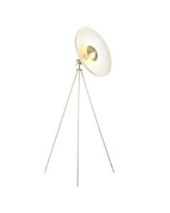 Arellano - White Brushed Brass Tripod Floor Lamp