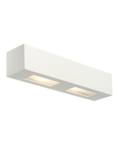 Saxby Lighting - Box - 10400 - White Frosted Glass Ceramic 2 Light Wall Washer Light