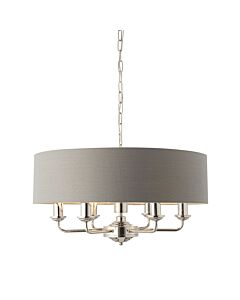 Endon Lighting - Highclere - 94373 - Nickel Charcoal 6 Light Ceiling Pendant Light