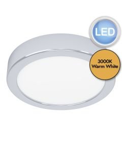 Eglo Lighting - Fueva 5 - 900639 - LED Chrome White IP44 Bathroom Ceiling Flush Light