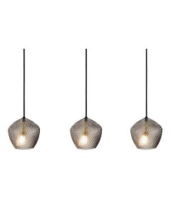 Nordlux - Orbiform - 2010693047 - Brass Smoked Glass 3 Light Ceiling Pendant Light