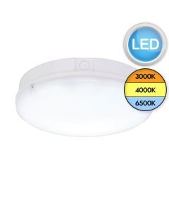 Saxby Lighting - Forca - 77897 - LED White Opal IP65 18w CCT Outdoor Bulkhead Light