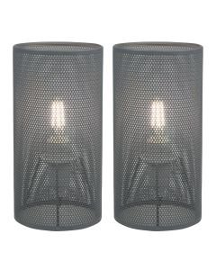 Set of 2 Troy - Grey Table Lamps