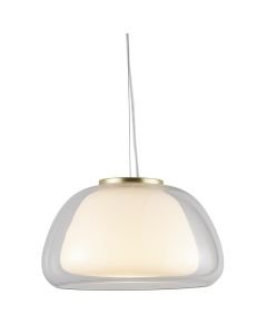 Nordlux - Jelly - 2010783001 - Brushed Brass Clear Glass Opal Ceiling Pendant Light