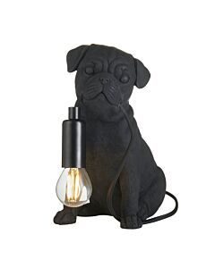 Endon Lighting - Pug Puppy - 107325 - Black Table Lamp