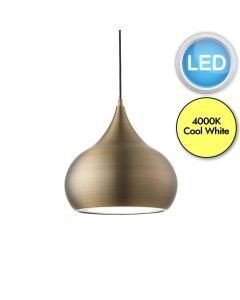 Endon Lighting - Brosnan - 61299 - LED Antique Brass Ceiling Pendant Light