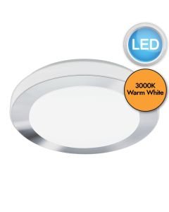 Eglo Lighting - LED Carpi - 95283 - LED White Chrome 3 Light IP44 Bathroom Ceiling Flush Light