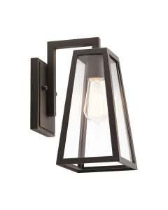Kichler Lighting - Delison - KL-DELISON-S-RZ - Oil Rubbed Bronze Clear Glass IP44 Outdoor Wall Light