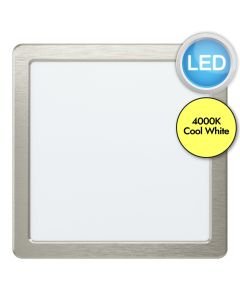 Eglo Lighting - Fueva 5 - 99185 - LED Satin Nickel White Recessed Ceiling Downlight
