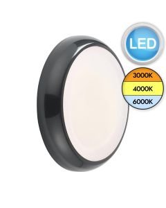 Saxby Lighting - Hero - 95551 & 95539 - LED Anthracite Opal IP65 Plain Bezel Outdoor Bulkhead Light