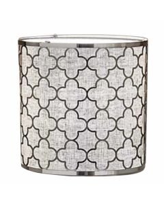 Lazar - Grey 15cm Table Lamp Shade with Laser Cut Metal Design